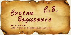 Cvetan Bogutović vizit kartica